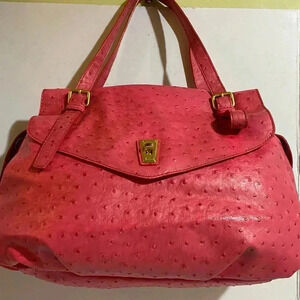 Marc by Marc Jacobs coral embossed leather satchel handbag